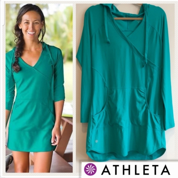 SOLD Athleta Wick-It Wader Coverup Teal Fiji Green - Picture 7 of 7